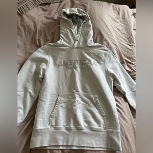 American Eagle Outfitters Men's Light Gray Hoodie